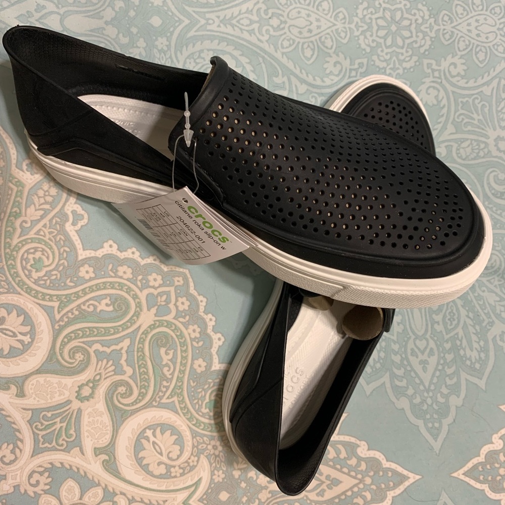 New womens croc slip ons